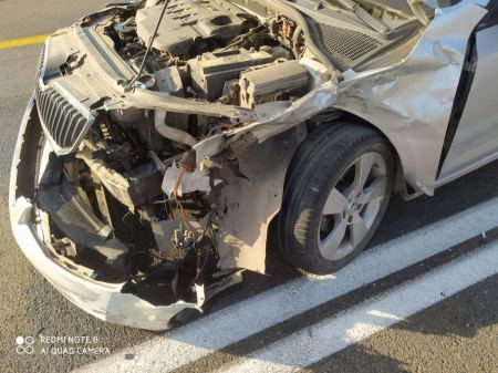 اصابتان بحادث سير على طريق حاجز برطعة العسكري